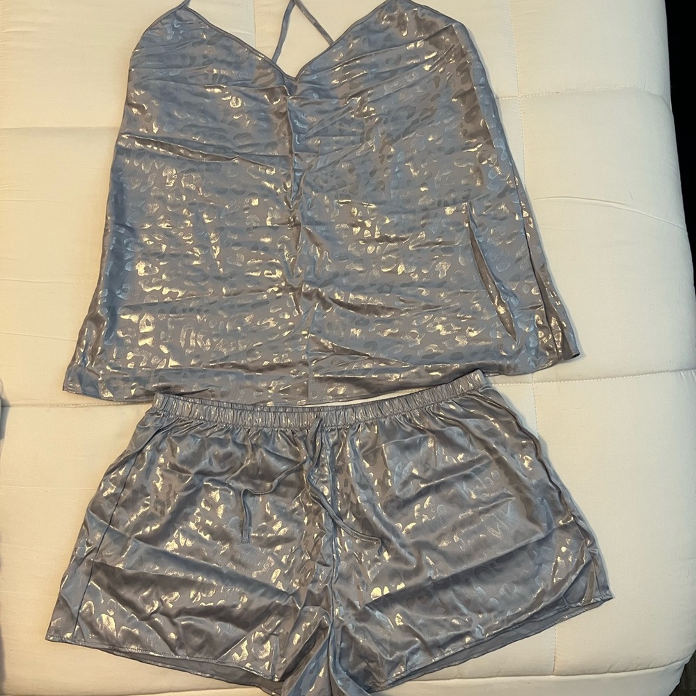 Victoria's Secret Shimmering Gray Pajama Set